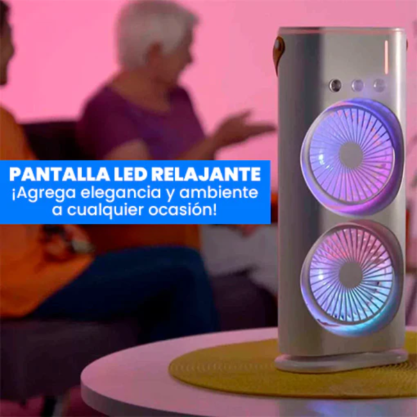 "Doble Ventilador Aire Frío Humidificador | Solución Eficaz para el Calor y la Sequedad del Aire" - Imagen 3
