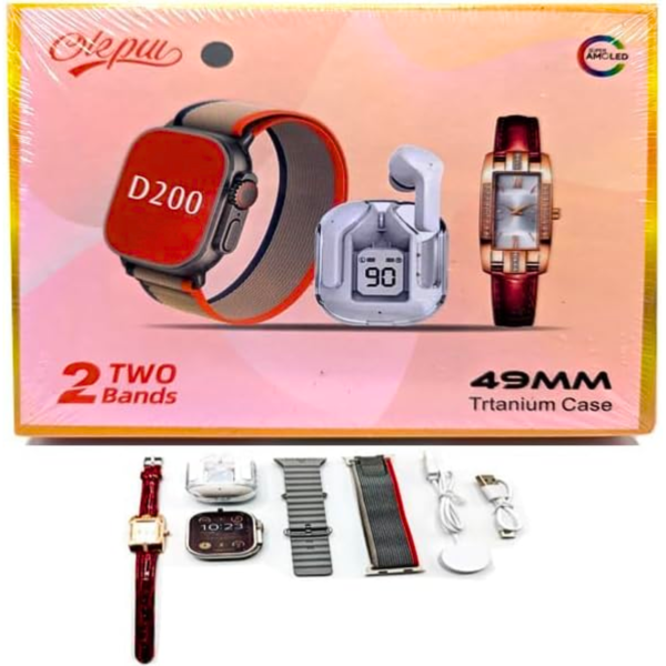 Kit Completo: Smartwatch + Reloj Analógico + Audífonos Inalámbricos – Tu Compañero Ideal para el Estilo y la Comodidad