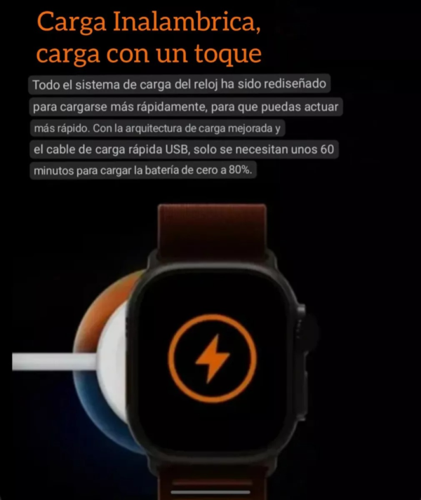 Smartwatch T900 Ultra Big 2.09" Serie 8 - Monitorización de Salud y Notificaciones | Compatible con iOS y Android - Imagen 2