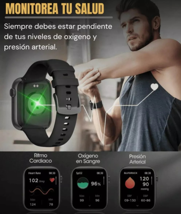 Smartwatch T900 Ultra Big 2.09" Serie 8 - Monitorización de Salud y Notificaciones | Compatible con iOS y Android - Imagen 6