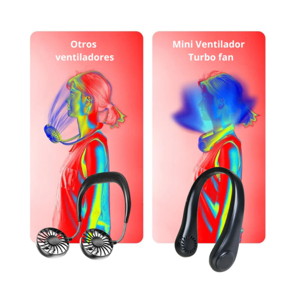 "Ventilador de Cuello Portátil  – Alivio Instantáneo para el Calor, Ideal para Verano y Actividades al Aire Libre" - Imagen 4