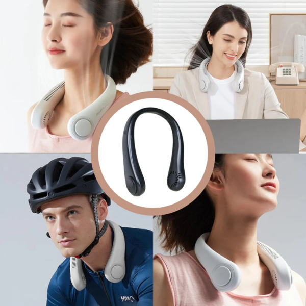 "Ventilador de Cuello Portátil  – Alivio Instantáneo para el Calor, Ideal para Verano y Actividades al Aire Libre" - Imagen 3