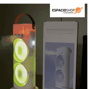"Doble Ventilador Aire Frío Humidificador | Solución Eficaz para el Calor y la Sequedad del Aire"
